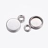 Tarnish Resistant 304 Stainless Steel Pendant Cabochon Settings STAS-K146-054-6mm-1