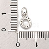 Initial Letter Brass with Cubic Zirconia Charms KK-Q814-26O-P-3