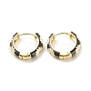 Daisy Flower Enamel Hoop Earrings EJEW-G290-01G-E-1