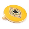 Real 18K Gold Plated Brass Micro Pave Cubic Zirconia Pendants ZIRC-L100-084G-03-4