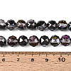 Electroplate Transparent Glass Round Beads Strands EGLA-T029-8mm-12T-02-4