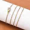 304 Stainless Steel Cable Chain Necklace Making STAS-P045-09G-4
