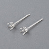 304 Stainless Steel Stud Earring Findings STAS-D448-087S-4mm-1