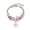European Style Zinc Alloy Enamel & 201 Stainless Steel & Plastic & Rhinestone Charm Bracelets FS-WG22A2C-05-1