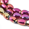 Electroplate Glass Beads Strands X-EGLA-G036-A-FP02-3