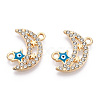 Moon Alloy Enamel Connector Charms LS-ENAM-T013-13KC-01-2