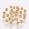 Carved Brass Beads KK-G312-02G-4mm-1
