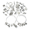 DIY Extendable Bangle with Charm Making Kit DIY-YW0008-28-4