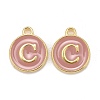 Golden Plated Alloy Enamel Charms ENAM-S118-07C-1
