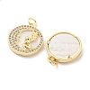 Brass Micro Pave Clear Cubic Zirconia Pendants KK-L211-018G-01-2