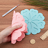 4Pcs 4 Colors Silicone Placemats AJEW-GF0008-27-3