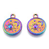 Ion Plating(IP) 201 Stainless Steel Pendants STAS-N098-182M-3