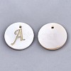 Natural Freshwater Shell Pendants SHEL-N027-04A-1