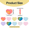10Pcs UV Plating Opaque Acrylic Beads OACR-TA0001-11-4