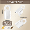 1200Pcs 4 Colors Iron Folding Crimp Ends IFIN-CN0001-07-2