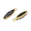 Brass Pave Black Cubic Zirconia Pendants CU-CBAD360-09G-02-2