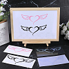 Gorgecraft 16 Sheets 4 Colors Heart with Wing PVC Waterproof Car Stickers DIY-GF0008-97-4