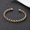 Electrophoresis Iron Cuff Bangles for Women BJEW-M057-03G-4