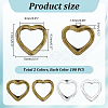 200Pcs 2 Colors Alloy Bead Frames FIND-GA0003-70-2