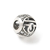 Brass Clear Cubic Zirconia European Beads FIND-M049-01AS-12-2