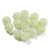 Transparent Spray Painting Crackle Glass Beads GLAA-L046-01A-01-1