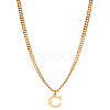 1Pc 304 Stainless Steel Letter Pendant Necklaces NJEW-LP0001-33C-G-1