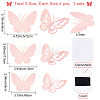 CREATCABIN 3Sets 3D Butterfly PVC Mirrors Wall Stickers DIY-CN0001-86A-2