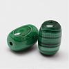 Wax Gourd Natural Malachite Beads G-I178-03-8x12-2