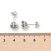 925 Sterling Silver Moissanite Rhinestone Stud Earrings EJEW-U042-05P-02-2