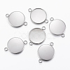 Non-Tarnish 304 Stainless Steel Cabochon Connector Settings X-STAS-E146-19P-20mm-2