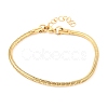 Unisex 304 Stainless Steel Round Snake Chain Bracelets BJEW-H541-02C-G-1