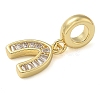 Rack Plating Brass Cubic Zirconia Pendants KK-K392-12G-2