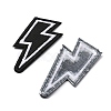 Lightning Bolt Polyester Computerized Embroidery Iron on Patches PATC-WH0001-78F-1