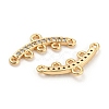 Brass Micro Cubic Zirconia Chandelier Components Links KK-Q789-46G-2