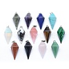 Natural & Synthetic Mixed Stone Pointed Pendants KK-E757-F-P-1