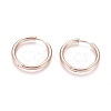 Ion Plating(IP) 304 Stainless Steel Huggie Hoop Earrings EJEW-F111B-23mm-RG-1