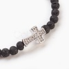 Natural Lava Rock Beads Stretch Bracelets BJEW-JB03823-02-2