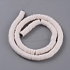Flat Round Handmade Polymer Clay Beads CLAY-R067-8.0mm-16-2
