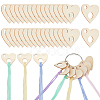 80Pcs Wood Craft Supplies with 1Pcs Iron Loose Leaf Book Binder Hinged Rings AJEW-BC0007-47C-1