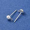 Brass Stud Earring Findings KK-G604-01S-02-2