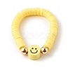 Handmade Polymer Clay Beaded Stretch Rings RJEW-JR00355-2