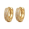 Brass Micro Pave Clear Cubic Zirconia Hoop Earrings EJEW-S277-09G-A-4