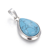 Synthetic Turquoise Pendants G-L512-C02-2