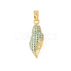 Ocean Brass & Rhinestone Pendants RB-CBA4B36-04G-06-1