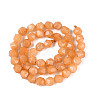 Dyed Natural White Jade Beads Strands G-T139-8mm-46R-3