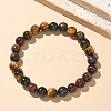 Natural Tiger Eye Bead Stretch Bracelets BJEW-K212-B-005-2