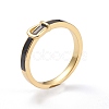 Brass Enamel Finger Rings RJEW-J074-04G-B-2