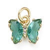 Brass Micro Pave Clear Cubic Zirconia Pendant ZIRC-P079-B01-03-1