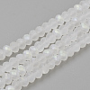 Electroplate Glass Beads Strands X-EGLA-S141-6mm-01E-1