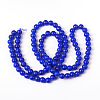 Painted Glass Round Bead Strands X-DGLA-S071-8mm-50-3
